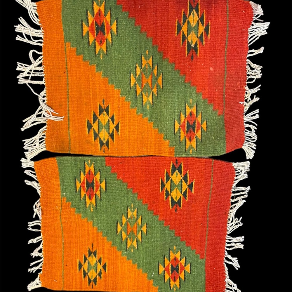 Vintage native woven place mats